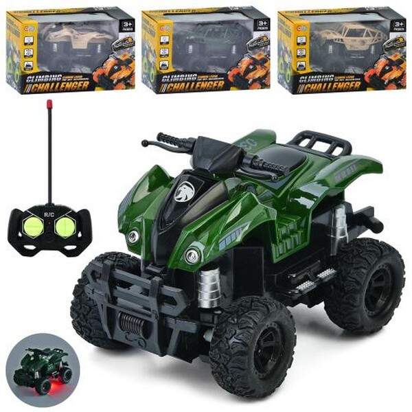 Джип ESD669-1C-3C (24шт) р/к, 15,5см, світло, гумові колеса, 2 види(1вид-квадроцикл) по 2 кольори, н (шт.)