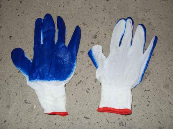 Рукавички ST02 прогумовані стрейчові сині (960) (шт.)