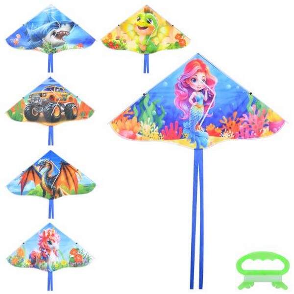 Повітряний змій MR 1448 (90шт) ширина 100см, довжина 55см, хвіст 80см, 6 видів, у пакеті, 7-65-1,5см (шт.)