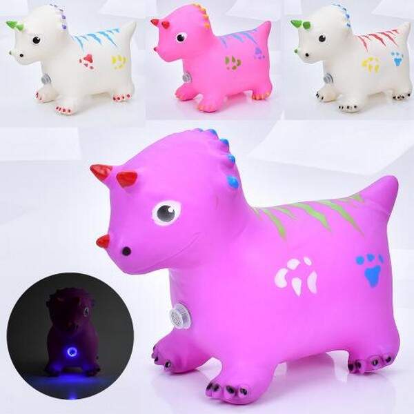 Стрибуни-тварини MS 4357 (12шт) динозавр, 1300г, музика, світло, мікс кольорів, бат(табл), у пакеті, (шт.)