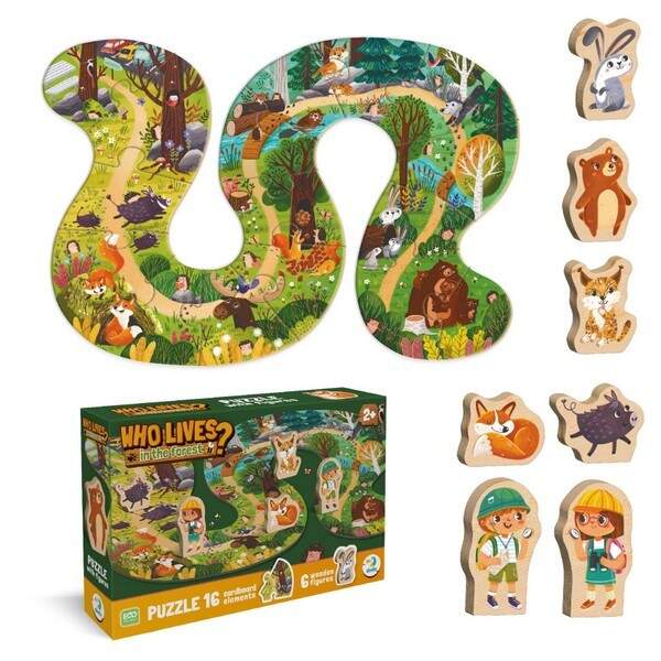 300608 Пазл «Хто живе в лісі?» 300608 (шт.)