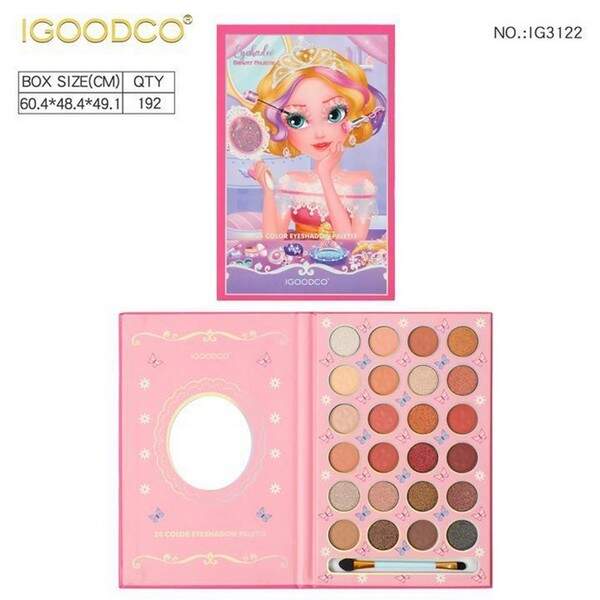 Косметика арт. IG3122 (192шт/16)   палетка тіней, аксес короб. 15*20*2см (шт.)