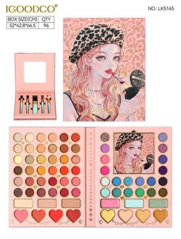 Косметика арт. LK5145 (96шт/8)   палетка тіней, аксес короб. 15*20*2см (шт.)