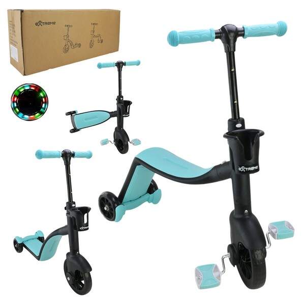 Самокат дитячий 3-х коліс  арт. SC824 (1шт)   2В1- велобіг та самокат, колеса EVA,блакинтний (шт.)