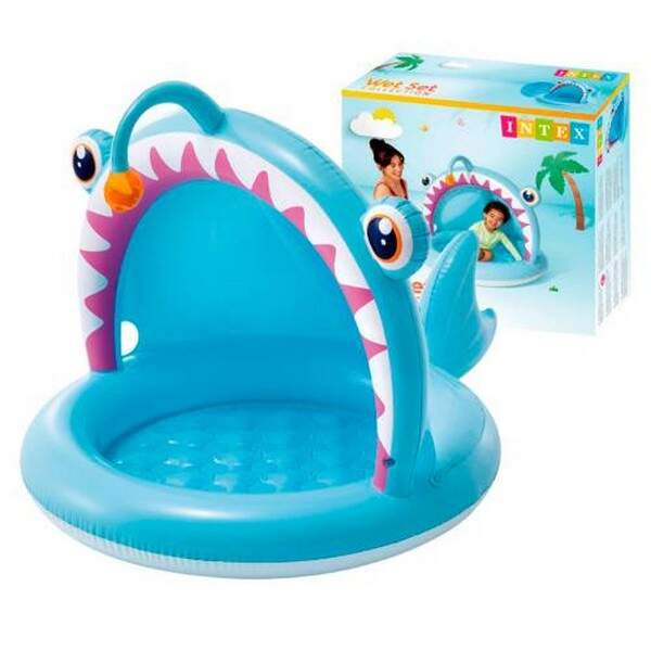 Басейн дитячий 58419 (6шт) надувний, Риба Вудильник, 127-102-86см, м'яке надувне дно, від 1-го року, (шт.)
