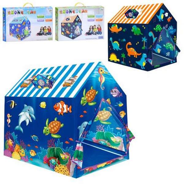 Намет MR 1265 (6шт) будинчок, 70-94-в104см, 2 види (водний світ, динозаври), у кор-ці 44-29-6,5 см (шт.)