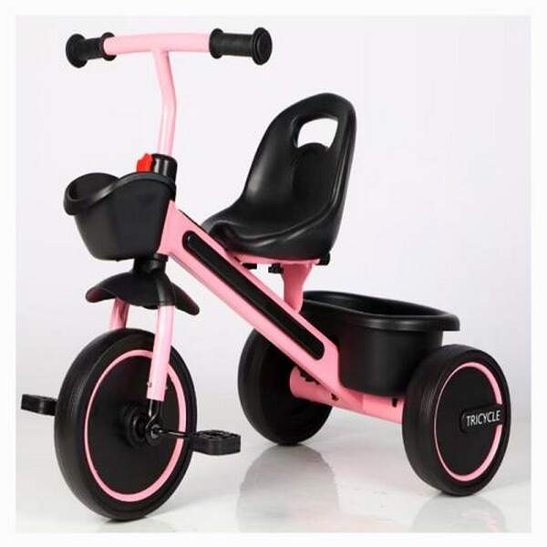 Велосипед MT 1054-3 (1шт) 3 кол.EVA (10/8),рама світло, перед/зад корзина,рожевий (шт.)