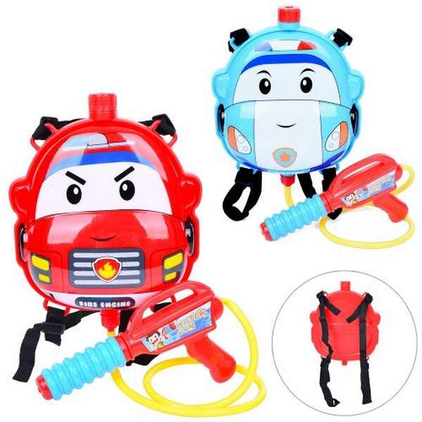 Водяний автомат JC19-90-92 (36шт) 20,5см, помпа, балон на плечі 22-20-6см, 2 види(поліція, пожежна), (шт.)