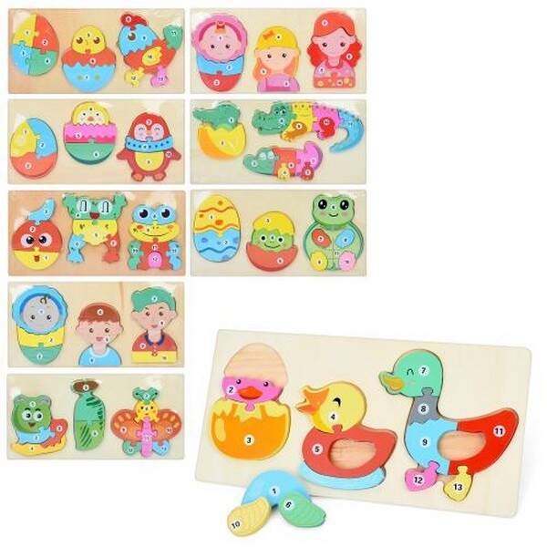 Дерев'яна іграшка Пазли MD 1542 (80шт) Життєвий цикл, мікс видів, у пакеті, 30-15-1,5см (шт.)