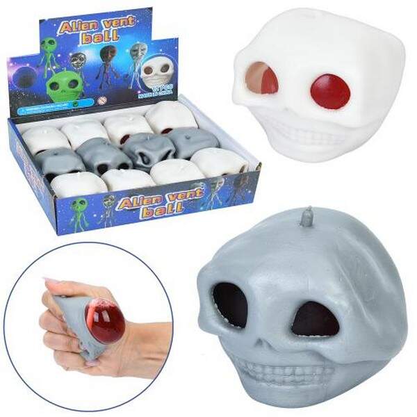 Іграшка MS 4391 (144шт) череп, 7см, антистрес, водяний, у пакеті, 12шт(2 кольори) в дисплеї, 26-6-20 (шт.)