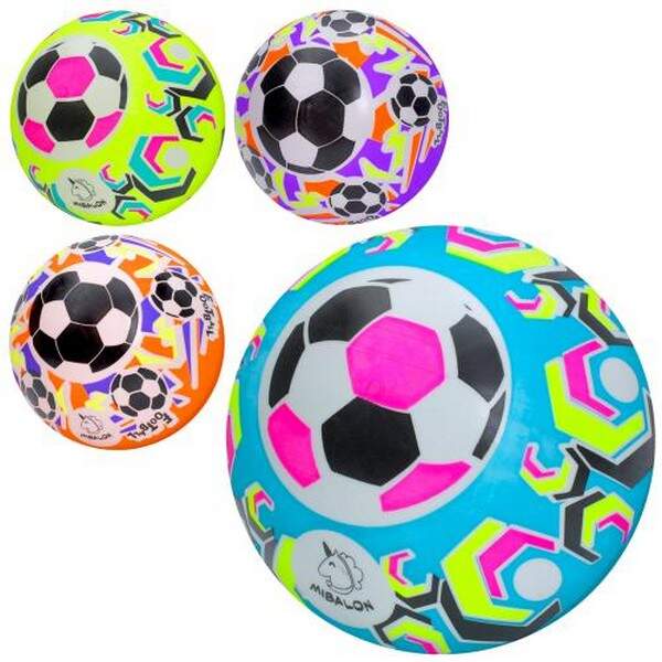 М'яч дитячий MS 4403 (240шт) 9 дюймів, 57-60г, малюнок (футбол), мікс кольорів, (шт.)