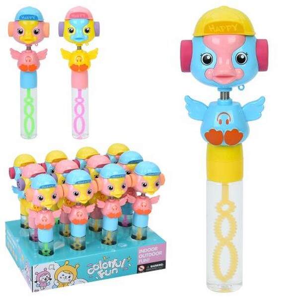 Мильні бульбашки CW33001-9 (96шт) меч, 21см, кришка-каченя, звук, 12шт(3кольори) в дисплеї, 27-22-19 (шт.)