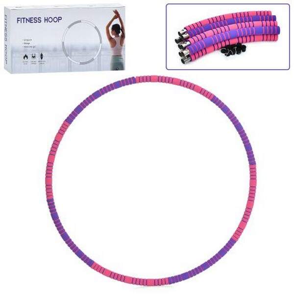 Обруч MS 4477-3 (10шт) хулахуп, 8 секцій, 92см, метал+EVA, в кор-ці, 40-20-7,5см (шт.)