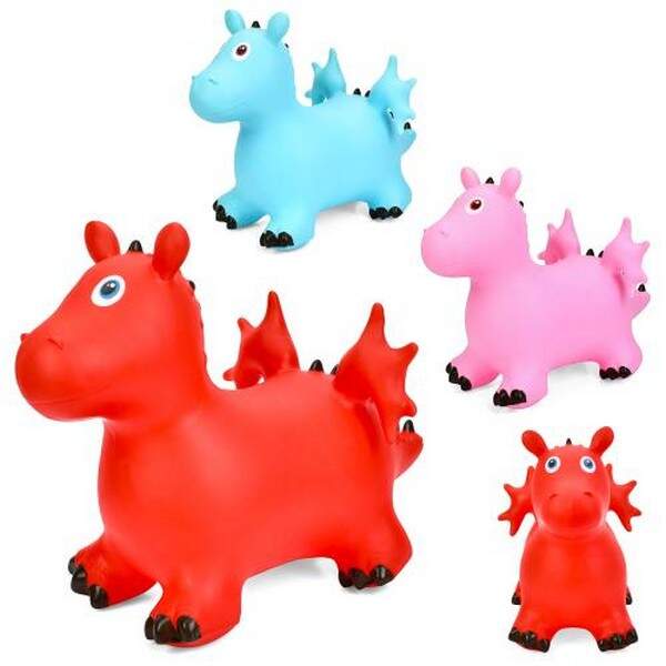 Стрибуни-тварини MS 4479 (12шт) дракон, 1480г, 3 кольори, у пакеті, 25-18-23см (шт.)