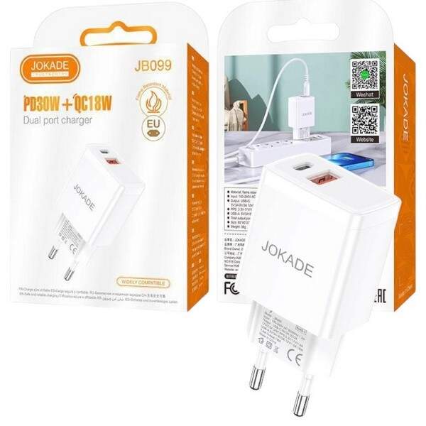 МЗП JOKADE JB099 PD30W+QC3.0 білий (шт.)