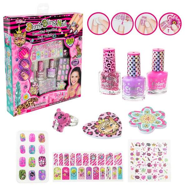 Манікюр набір арт. N02LP    лак на водній основі, наліпки, накладні нігті, аксес короб.35*25*5 см (шт.)