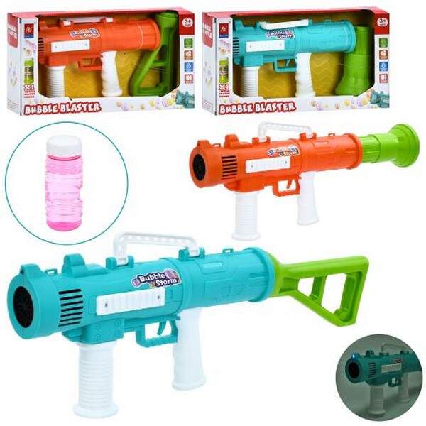 Мильні бульбашки 8012K-8018K (18шт) автомат, світло, запаска 8,5см, 2 види(48см, 53см) по 2 кольори, (шт.)