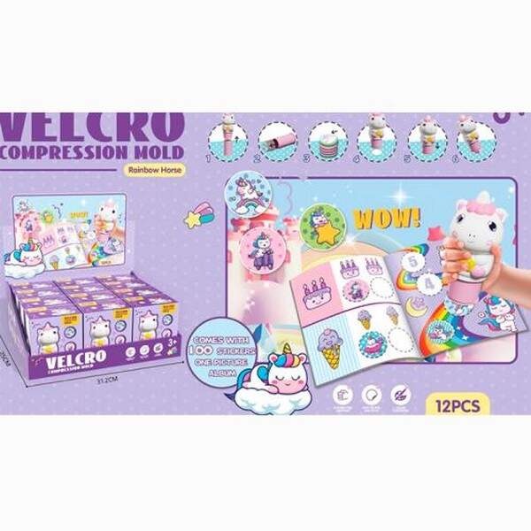 Набір для творчості ME-179 (96шт) наліпки, пристрій для кріплення наліпок (єдиноріг), альбом, в кор- (шт.)