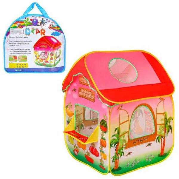 Намет MR 1481 (6шт) будинок-магазин, 88-87-в108см, вхід-накидка/на зав'язках, вікно-прилавок, 2 вікн (шт.)