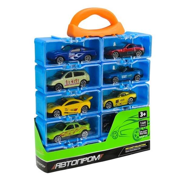 Іграшковий набір машин мет. АВТОПРОМ арт. арт.AP7530  10 машинок у кейсі 22*18*3,5см (шт.)