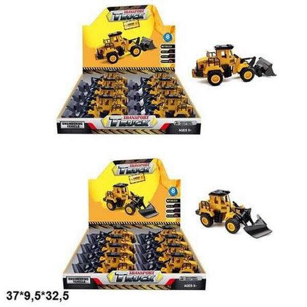 Трактор з ковшом 2021-07A+/2021-06A+ інерц.2в.8шт.в кор.37*9,5*32,5 /24/192/ (шт.)