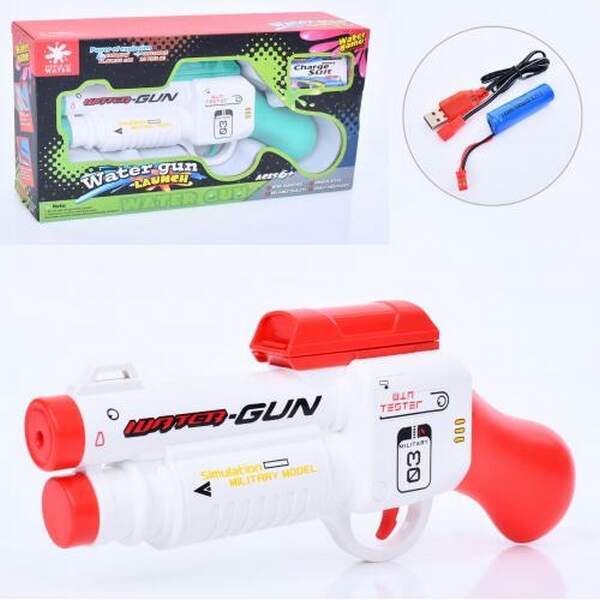 Водяний автомат T-04 (24шт) 26см, акум, USBзарядне, 2 кольори, в кор-ці, 30-16-6см (шт.)