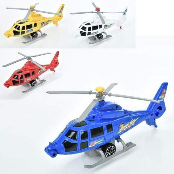 Гелікоптер 3188C (144шт) 25см, заводний, їздить, обертається винт, 4 кольори, у пакеті, 14-32-6см (шт.)