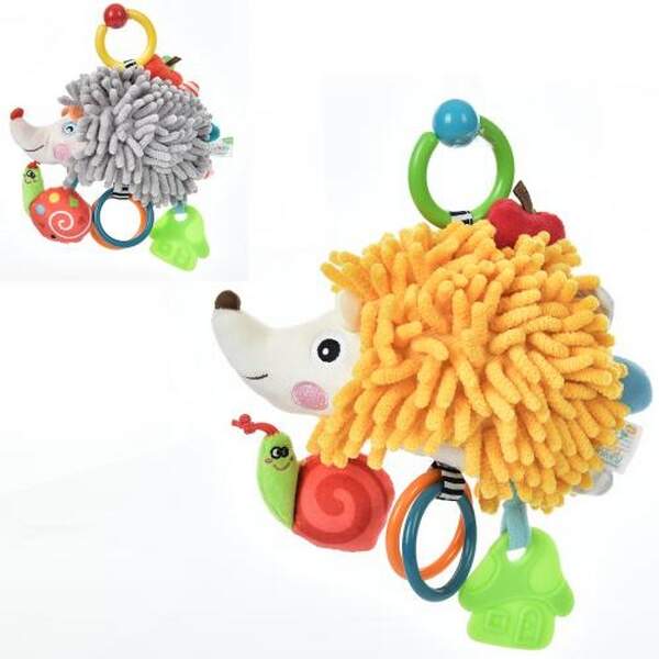 Підвіска м'яка H168304-4C-4D (24шт)  25см, їжак, прорізувач/гризунок, пискавка, шарудить, 2 кольори, (шт.)