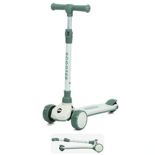 Самокат JR3-124-M (1шт) Maxi-big,метал+пластик, 3 колеса PU, 2пер108мм світло, задн 75мм світло, кер (шт.)