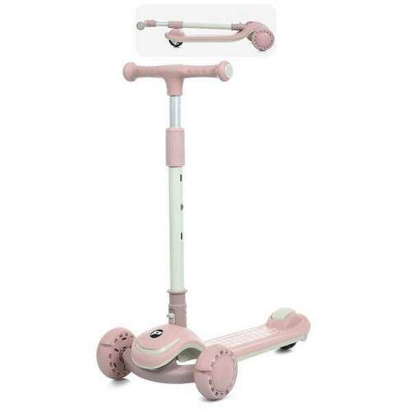 Самокат JR3-128-P (1шт) метал+пластик, 3колеса PU, 2пер 120мм світло, задн 90мм світло, кермо 3 поло (шт.)