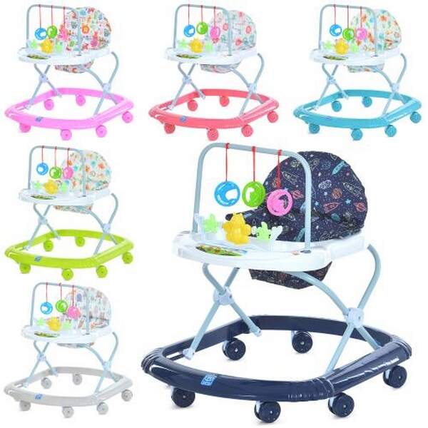 Ходунки M 0591-5 (7шт) мікс видів, музика, колеса 8 шт. 5,4см (шт.)