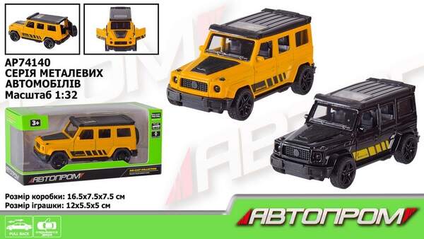 Машина мет. АВТОПРОМ арт. AP74140 (48шт) 1:32,2 кольора,відкр.двері,багажник,короб.16,5*7,5*7,5см (шт.)