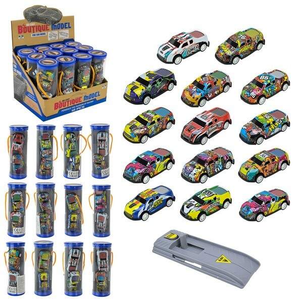 Ігровий набір 2 машинки+запускачка арт. 563A-2 (432шт/2) у колбі 14*5см,12шт у дисплеї 21*16*14,5см (шт.)