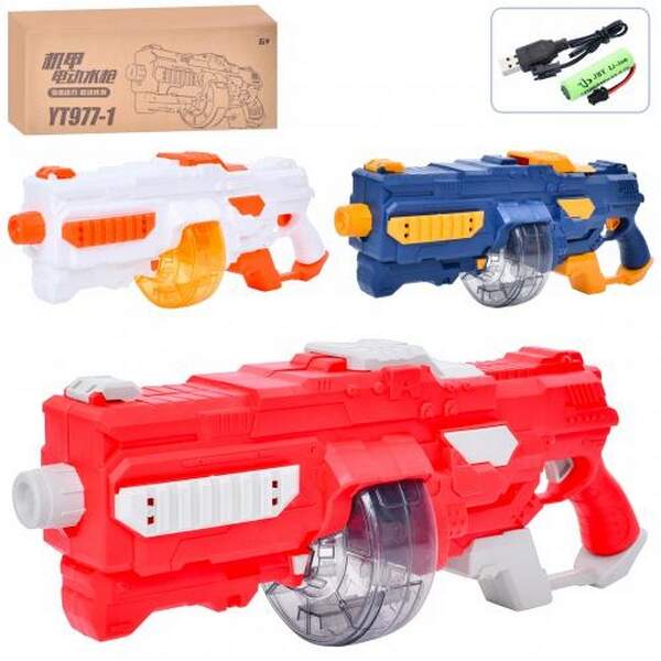 Водяний бластер YT977-1 (24шт) акум, 36см, USBзарядне, 3 кольори, в кор-ці, 38-16,5-10,5см (шт.)