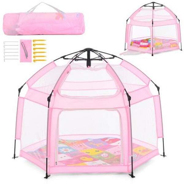 Намет MR 1512 Powder Pink (1шт) автоматичний, каркасний, 146-127-в110см,вхід-застібка-блискавка, сті (шт.)