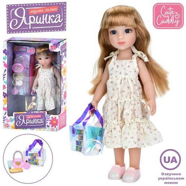 Лялька M 6074 I UA (20шт) Яринка, 30,5см, музика(укр), 5 пісень, сумка, аксесуари, бат(табл), в кор- (шт.)