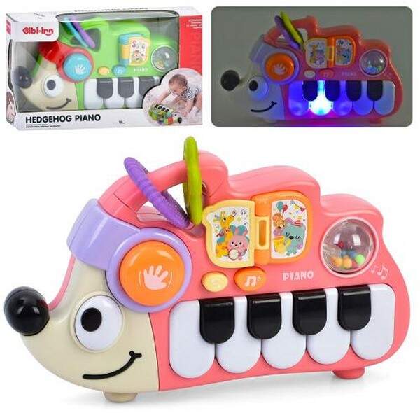 Піаніно 6225 (36шт) їжак, 18-11-4,5см, музика, світло, звук(англ),звуки тварин, 5 режимів, барабан, (шт.)