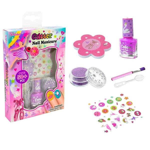 Манікюр набір арт. N01BA (48шт/8)    лак на водній основі, наліпки, аксес короб.12*2,5*17 см (шт.)