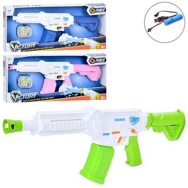 Водяний автомат 858-011 (12шт) 52см, акум, USBзарядне, 3 кольори, в кор-ці, 57,5-23-6см (шт.)