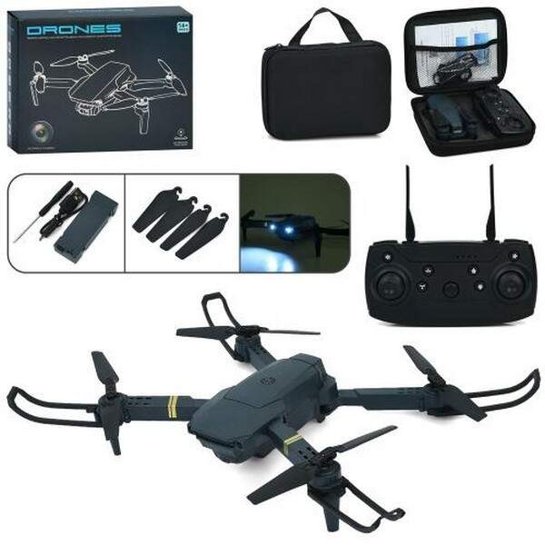 Квадрокоптер JF-12 (12шт) р/к2,4G, акум, 31см, камера, складний, світло, USBзарядне, запасні лопаті, (шт.)