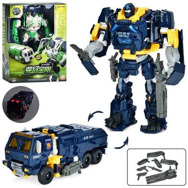 Трансформер JJ701A-B (12шт) робот 31см+машина, звук, світло, зброя, 2 види, на бат(табл), в кор-ці, (шт.)