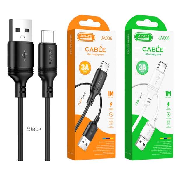 Кабель JOKADE JA006 (1 meter) (Type-C) black (шт.)