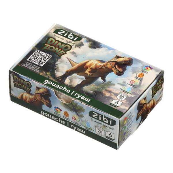 Гуаш DINO 6 кольорів х 20мл, в карт.коробці ZB.6628 (шт.)