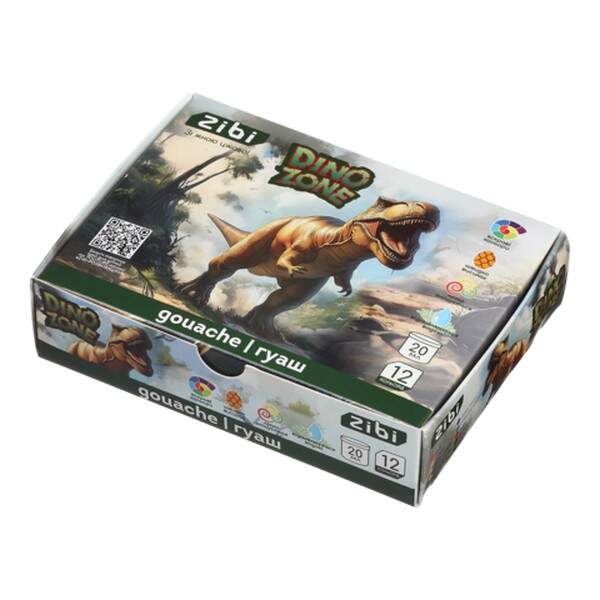 Гуаш DINO 12 кольорів х 20мл, в карт.коробці ZB.6630 (шт.)