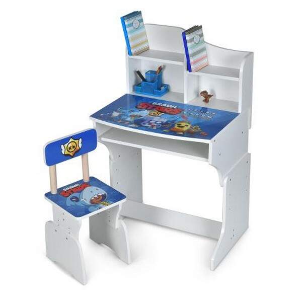 Парта M 904-7 (1шт) 1 стільчик, дерев'яний, регул. висота (3 положення), таблиця множення, BRS (шт.)