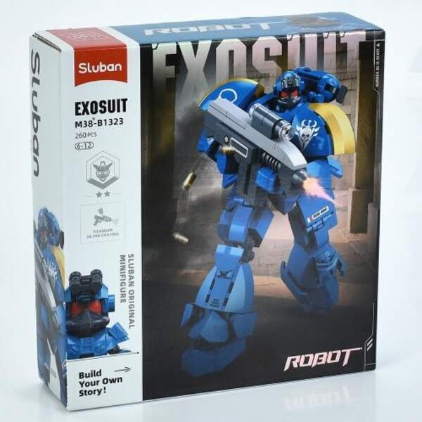 Конструктор SLUBAN M38-B1323 (32шт) робот-воїн, 16см, фігурка, 260дет, в кор-ці, 22-23,5-6,5см (шт.)