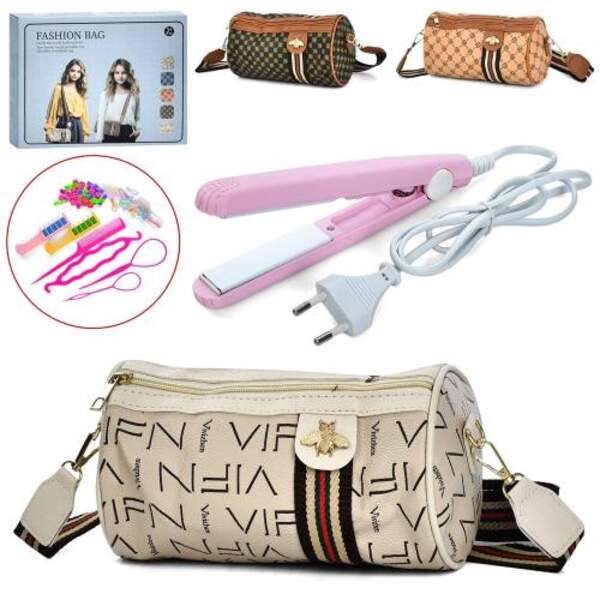 Косметика 768-36 (24шт) набір перукаря, плойка(від мережі)/світло/нагрівається, заколки, крейда для (шт.)