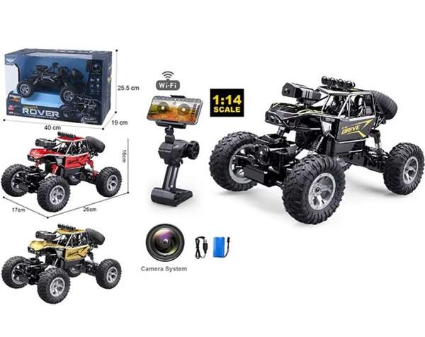 Машина SY203KHK-1 (6шт) р/к2,4G, камера, 26см, 1:14, гумові колеса(надувні), амортизатори, 4х4,USBза (шт.)