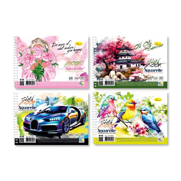 Скетч-бук "Акварельний" 20арк., А5 АП-0204 (шт.)