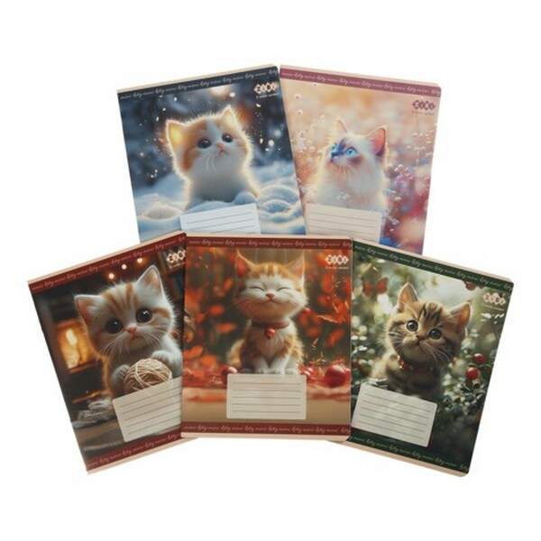 Зошит учнівський шкільний CATS, 12 арк., клітинка, KIDS LINE ZB25.1753K (25/600шт) (шт.)